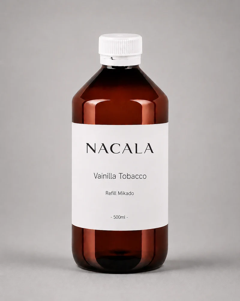 Ambientador mikado 150ml NACALA - Vainilla Tobacco (Spray, Coche o Mikado) - Olor a Tabaco Especiado, Vainilla y Cacao - Fragancia de Lujo
