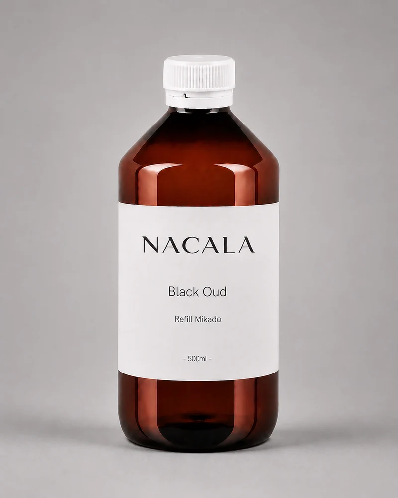 Ambientador mikado 150ml NACALA - Black Oud - Aroma Amaderado Especiado con Pachulí - Fragancia de Lujo para Despachos, Oficinas y Hoteles