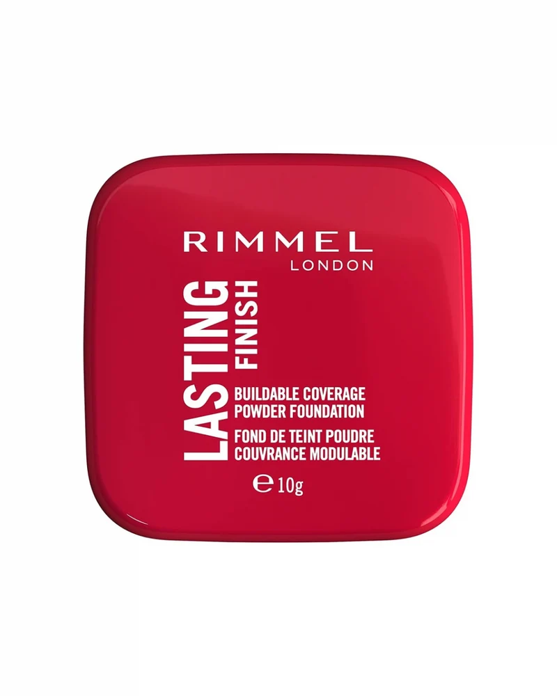 RIMMEL LONDON - Lasting Finish Base de Maquillaje Compacta en Polvo Tono 03 Sesame 10g - Cobertura Media Modulable y Acabado Natural - Control de Brillo sin Resecar - Larga Duración