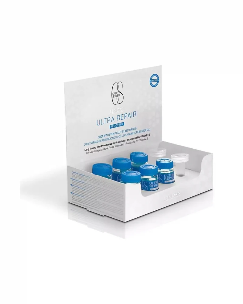 LENDAN - Recovery Ultra Repair Booster Concentrado Súper Reparador 6 x 10 ml - Cabellos muy Dañados con Células Madre, Ceramidas y Provitamina B5