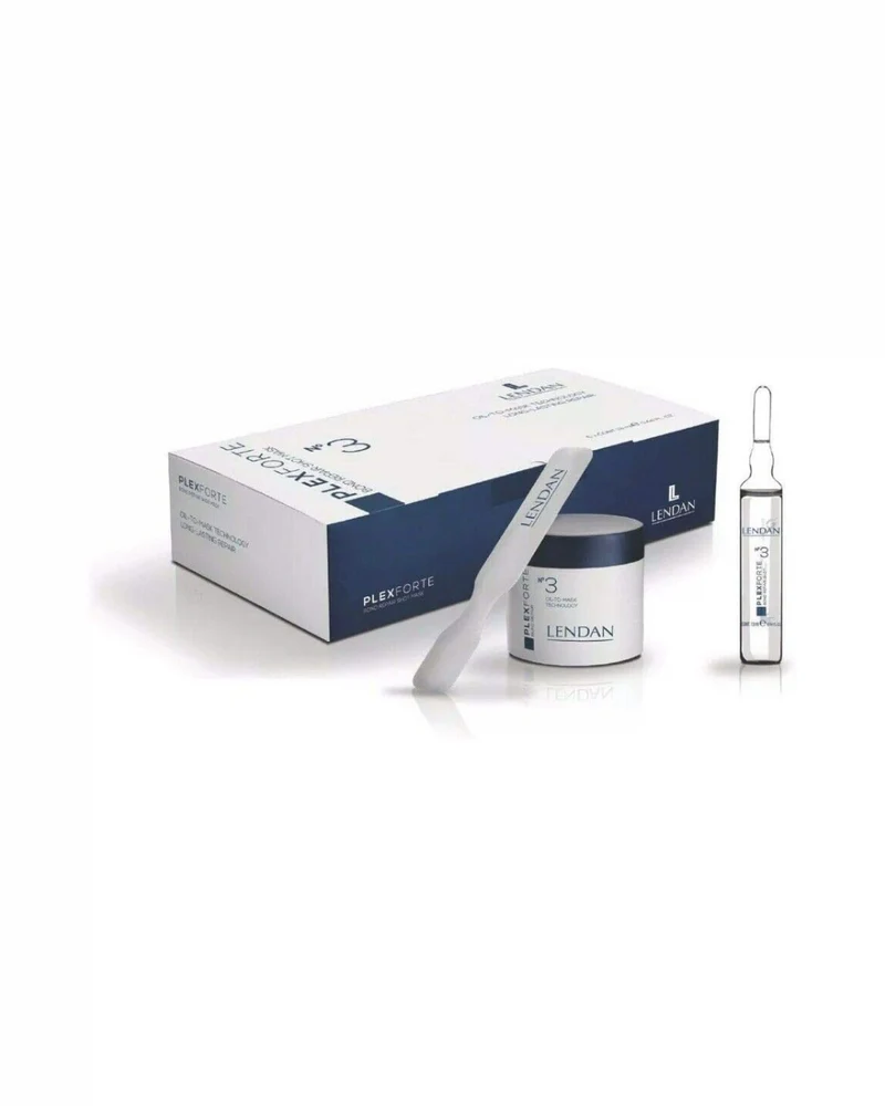 LENDAN - Plex Forte Nº3 Bond Repair Shot Mask Oil to Mask Ampollas Reparadoras 6x13ml - Reparación Instantánea Dura hasta 10 Lavados - Cabello Dañado