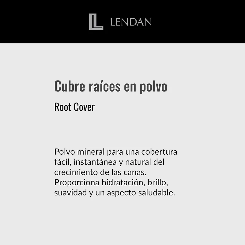 LENDAN - Root Cover Charge Cubre Raíces y Canas en Polvo Mineral Castaño 4 g - Cobertura Instantánea que Resiste la Humedad - Hasta 70 Aplicaciones