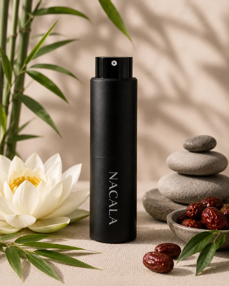 Ambientador NACALA - Of Ying (Spray, Coche o Mikado) - Aroma Zen Relajante a Flor de Loto y Azufaifo - Fragancia Fresca para Calma y Bienestar