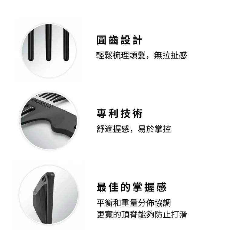 Olivia Garden Carbonlite Metal Tail Teasing Comb CL – 4 超耐磨碳尖尾梳
