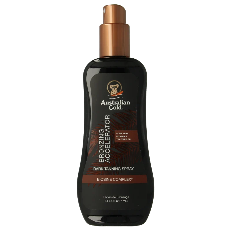 Australian Gold Dark tanning accelerator spray gel met bronzer 237 ml
