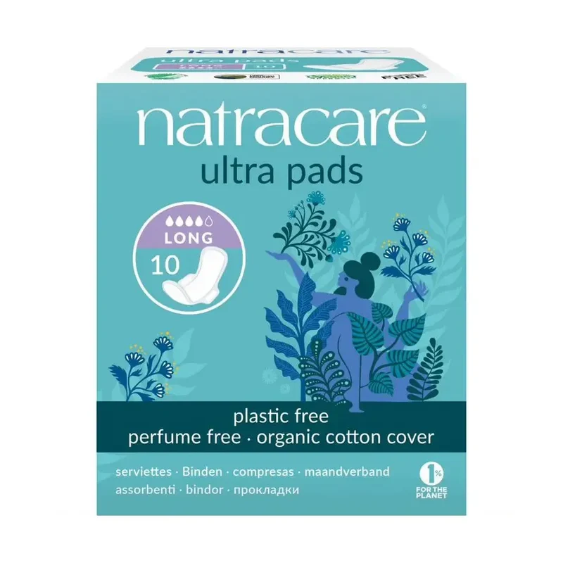 Natracare Maandverband lang met vleugels 10 stuks
