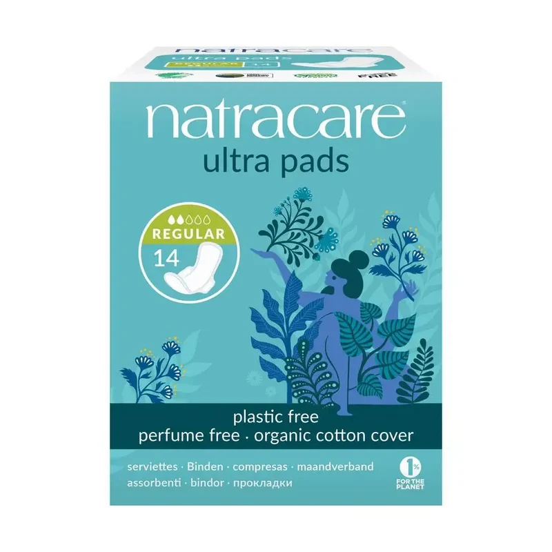 Natracare Maandverband ultra met vleugels 14 stuks