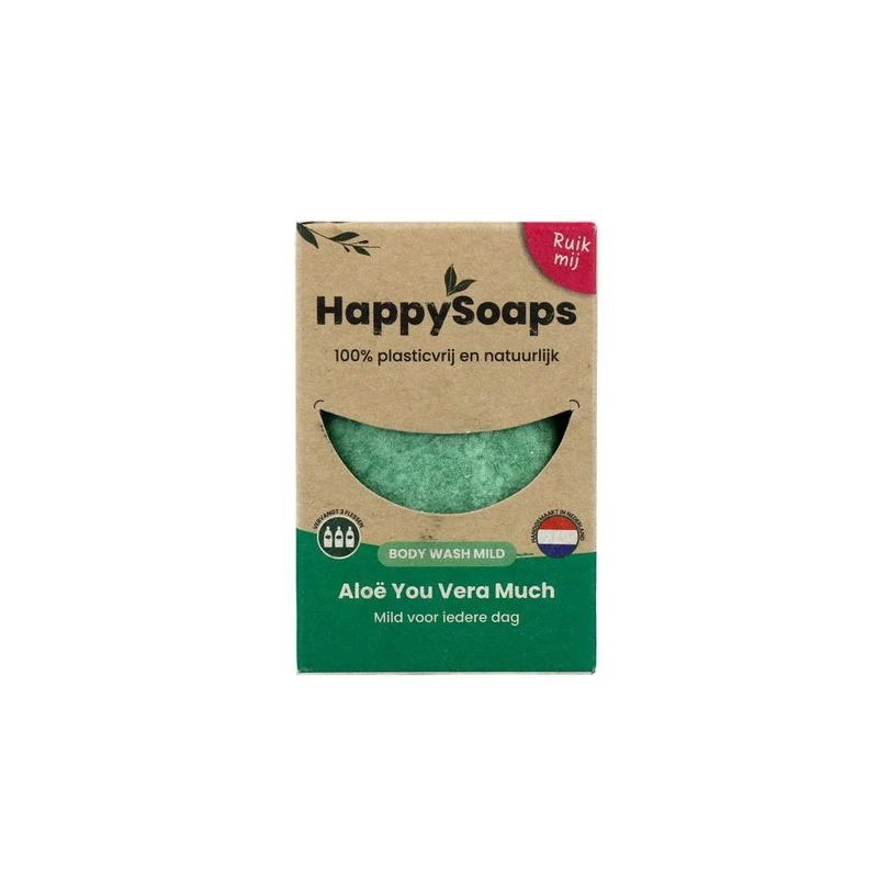 Happysoaps Body Wash Bar - Aloë You Vera Much 70 gram