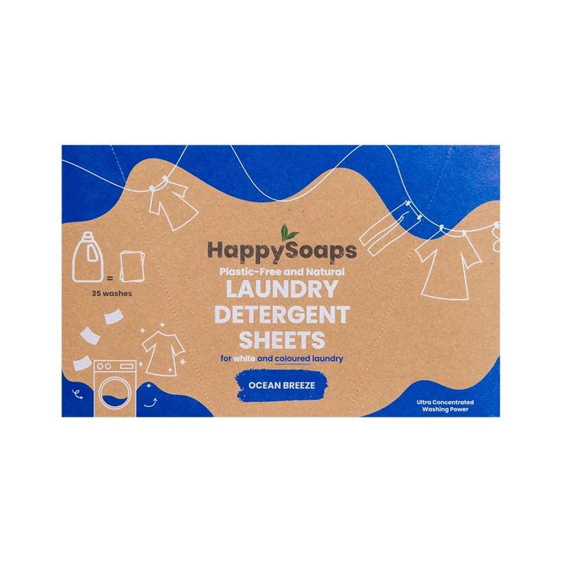 HappySoaps Laundry Sheets - Gekleurde en Witte Was 35 stuks