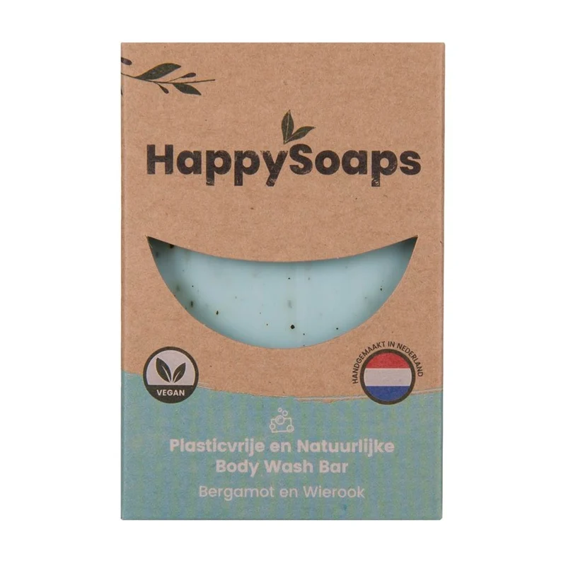 Happysoaps Happy Body Wash Bar - Bergamot & Wierook 100 gram