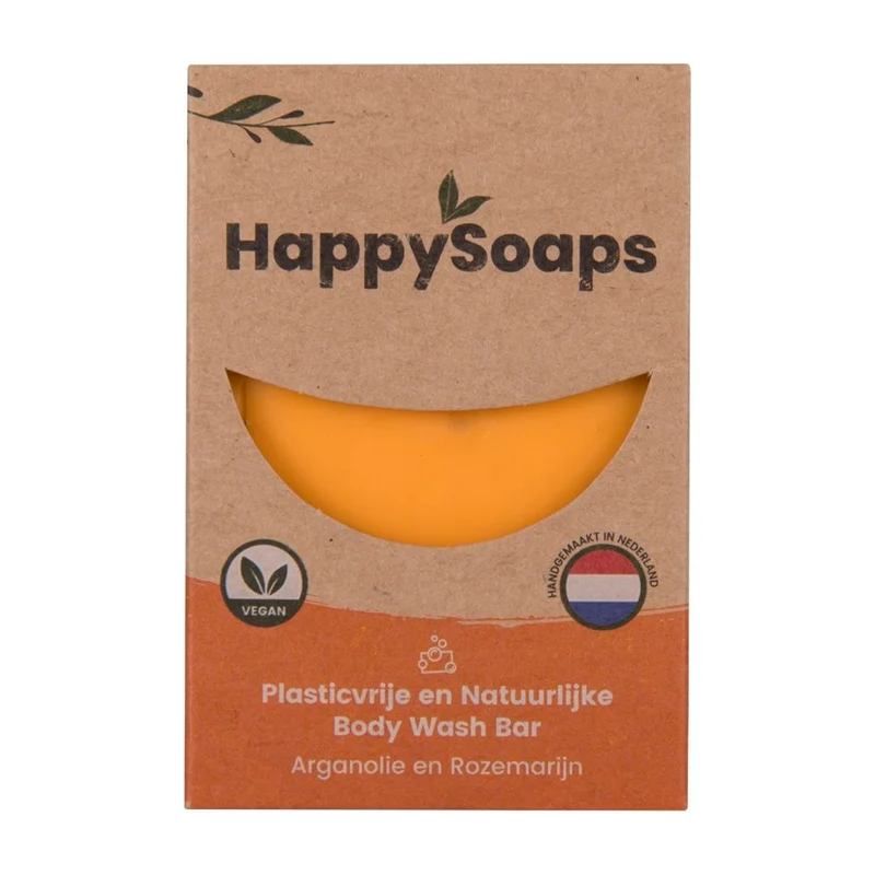 Happysoaps Happy Body Wash Bar - Arganolie En Rozemarijn 100 gram