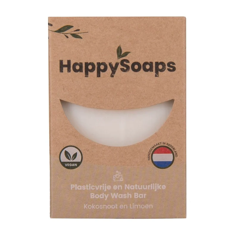 Happysoaps Happy Body Wash Bar - Kokosnoot & Limoen 100 gram