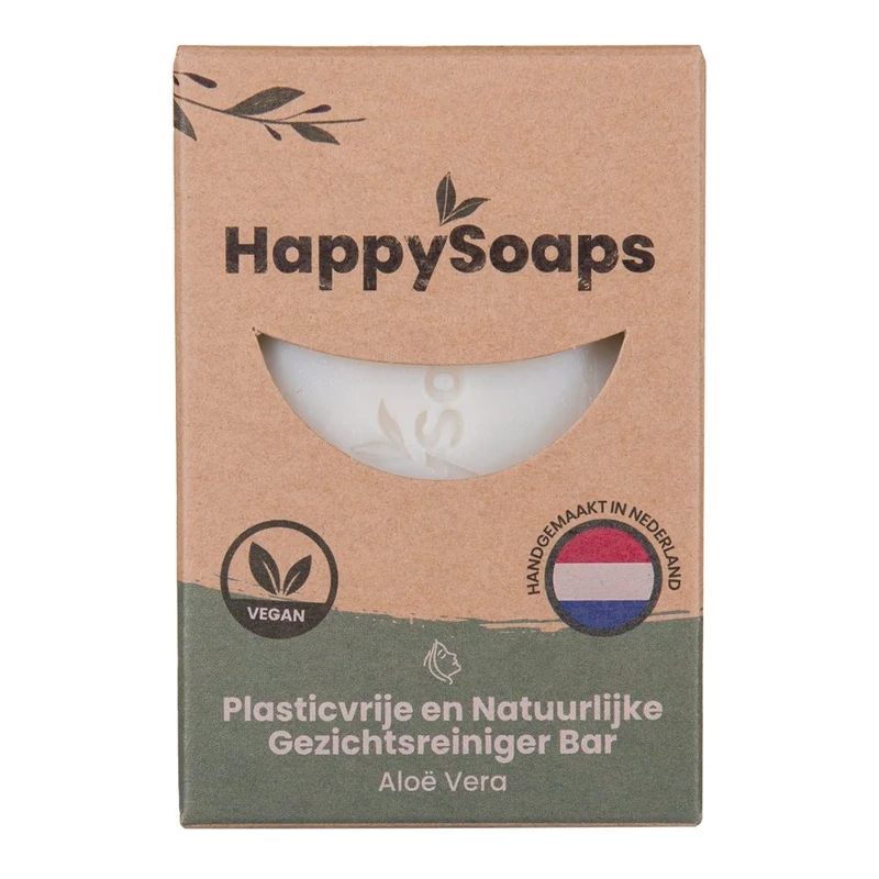 Happysoaps Gezichtsreiniger Bar - Aloe Vera 70 gram