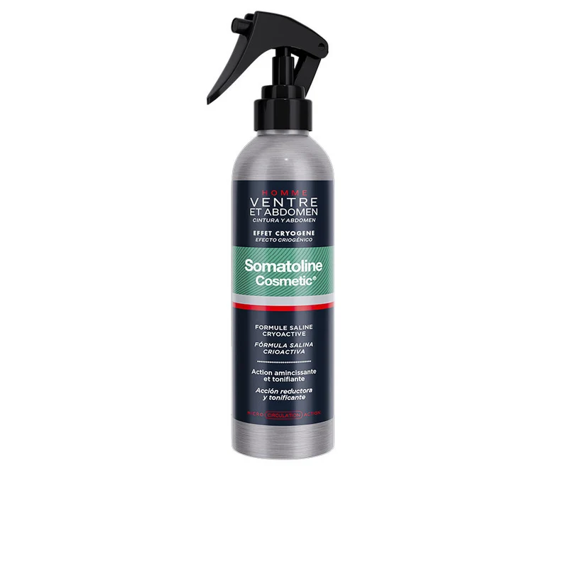 SOMATOLINE REDUCTOR - Hombre Cintura y Abdomen Efecto Criogénico Pistola 200 ml - Gel reductor masculino con efecto frío para abdomen y cintura