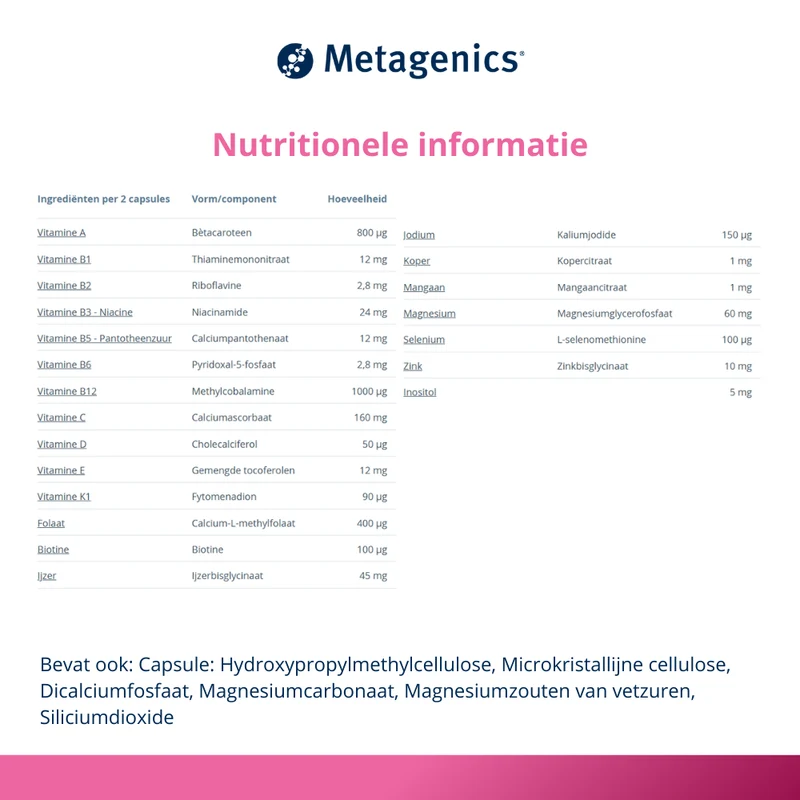 Metagenics Prenatal NFD 150 capsules